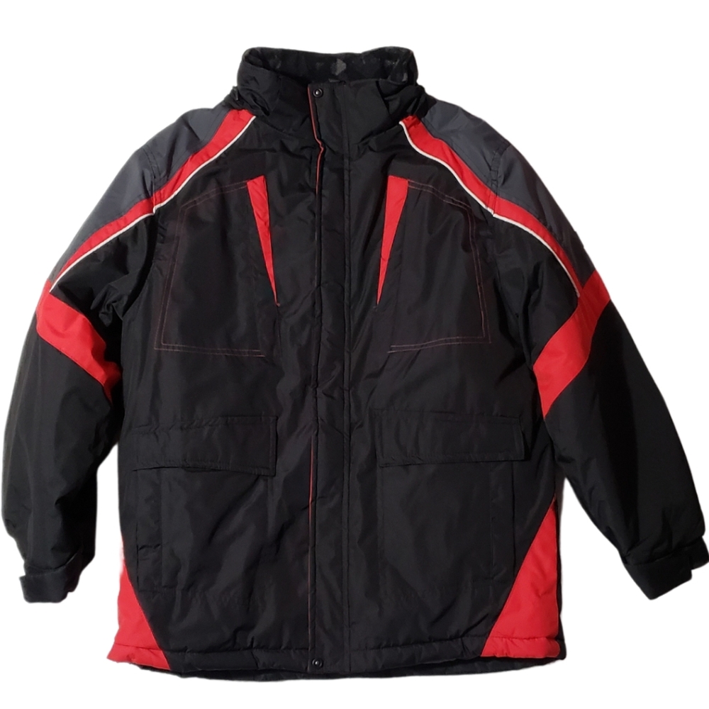 Protection System Boy’s Casual Black Winter Fleece Lined Removable Hood Coat